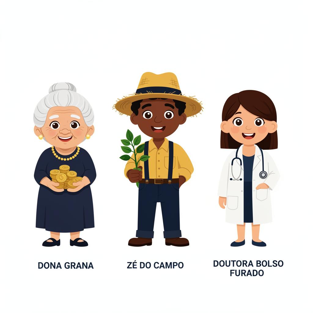 Personagens educativos da SAFE